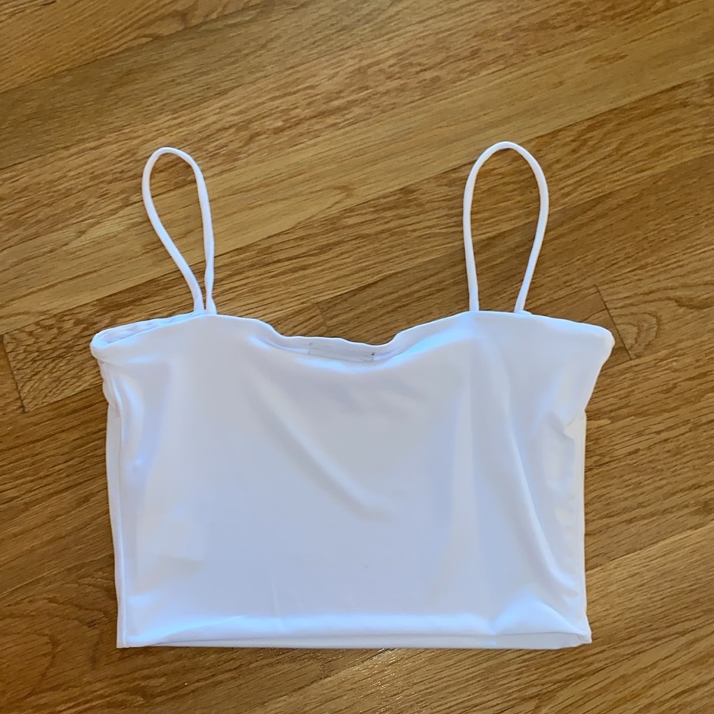 White Basic Tank Top Cropped - Mind Code - Picture 4 of 5